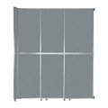 Versare Operable Wall Sliding Room Divider 9'9" x 12'3" Sea Green Fabric 1072310-2